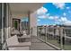Relaxing balcony overlooking the cityscape and marina at 920 N Osceola Ave # 507, Clearwater, FL 33755