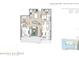 Two-bedroom, two-bathroom condo floor plan with balcony at 920 N Osceola Ave # 507, Clearwater, FL 33755