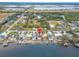 Aerial view showing home's location in waterfront community at 1022 Canal St, Ruskin, FL 33570