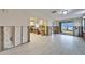 Tiled dining area undergoing renovation with water views at 1022 Canal St, Ruskin, FL 33570
