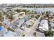 Aerial view of the house and neighborhood near the water at 126 90Th Ave, Treasure Island, FL 33706