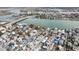 Aerial view of neighborhood near waterfront at 126 90Th Ave, Treasure Island, FL 33706