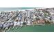 Aerial view of neighborhood near waterfront at 126 90Th Ave, Treasure Island, FL 33706