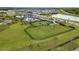 Community dog park with fenced area and seating at 13038 Paddock Woods Pl, Riverview, FL 33579