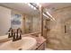 Updated bathroom with walk-in shower and granite vanity at 1488 Pine Glen Ln # B2, Tarpon Springs, FL 34688