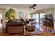 Comfortable living room with hardwood floors and leather furniture at 1488 Pine Glen Ln # B2, Tarpon Springs, FL 34688