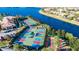 Aerial view of resort-style amenities at 15618 Aurora Lake Cir, Wimauma, FL 33598