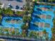 Expansive area with multiple well-maintained pickleball courts at 16931 Scuba Crest St, Wimauma, FL 33598