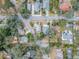 Aerial view showing home's location in residential neighborhood at 1841 Overbrook Ave, Clearwater, FL 33755
