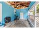 Enclosed porch with bikes and storage at 1841 Overbrook Ave, Clearwater, FL 33755