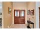 Interior entryway with double doors and hardwood floor at 2913 Aston Ave, Plant City, FL 33566