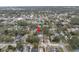 Property location shown from an aerial view of surrounding neighborhood at 3125 14Th N St, St Petersburg, FL 33704