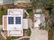 Overhead view of a house featuring solar panels and a unique architectural design at 700 S Prospect Ave, Clearwater, FL 33756