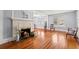 Spacious living room with hardwood floors and fireplace at 700 S Prospect Ave, Clearwater, FL 33756