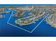 Aerial view of waterfront community and homes at 710 Islebay Dr, Apollo Beach, FL 33572