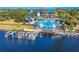 Boat docks on the waterfront near the community pool at 710 Islebay Dr, Apollo Beach, FL 33572