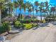 Peaceful community gazebo nestled within tropical landscaping at 710 Islebay Dr, Apollo Beach, FL 33572