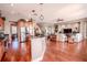 Open kitchen boasts stainless steel appliances and a large island at 710 Islebay Dr, Apollo Beach, FL 33572