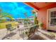 Enjoyable patio with seating and canal view at 710 Islebay Dr, Apollo Beach, FL 33572