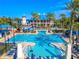 Large resort-style pool with lap lanes, a waterslide, and a lighthouse at 710 Islebay Dr, Apollo Beach, FL 33572