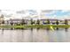 Aerial view of property, highlighting its waterfront location at 11902 Greengate Dr, Hudson, FL 34669
