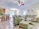Living room with comfy sofas and a coffee table at 11902 Greengate Dr, Hudson, FL 34669