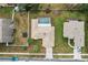 Home's top-down view showing pool, yard and driveway at 10454 Ventura Dr, Spring Hill, FL 34608