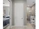 Clean bathroom with shower, toilet, and vanity with a white cabinet at 11518 Hammock Oaks Ct, Lithia, FL 33547