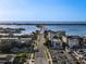 Aerial perspective of a bridge and surrounding area at 131 Bluff View Dr # 103, Belleair Bluffs, FL 33770