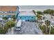 Beachfront property aerial view, showing building and RV parking at 18838 Gulf Blvd # 202, Indian Shores, FL 33785