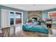 Ocean view living room with fireplace and hardwood floors at 18838 Gulf Blvd # 202, Indian Shores, FL 33785