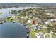 Aerial view showcasing the property's waterfront location at 3756 E Lake Dr, Land O Lakes, FL 34639