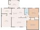 One-story home floor plan featuring 2 bedrooms and a garage at 4233 Oakfield Ave, Holiday, FL 34691