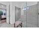 Spa-like bathroom with a large walk-in shower and gray tile at 5225 Caserta Ct, Palmetto, FL 34221