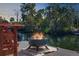 Cozy fire pit on the dock overlooking the water at 5401 Circle Dr, Weeki Wachee, FL 34607