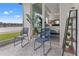 Enjoy lake views from this comfortable screened porch at 5725 Stockport St, Riverview, FL 33578