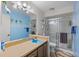 Clean bathroom with shower/tub combo and updated vanity at 601 N Hercules Ave # 503, Clearwater, FL 33765
