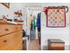 Well-organized closet with hanging racks and shelves at 601 N Hercules Ave # 503, Clearwater, FL 33765