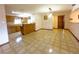 Bright kitchen with wood cabinets, tile backsplash, and a dining area at 6700 Turner N St, St Petersburg, FL 33702