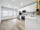 Modern kitchen with stainless steel appliances and white cabinets at 718 34Th S Ave, St Petersburg, FL 33705