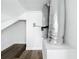 Unfinished attic space with HVAC unit and ductwork at 718 34Th S Ave, St Petersburg, FL 33705
