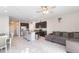 Open kitchen features island and stainless steel appliances at 7236 Grand Elm Dr, Riverview, FL 33578