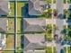 Aerial view showcasing the home's location within a residential neighborhood at 12410 Ballentrae Forest Dr, Riverview, FL 33579