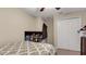 Bedroom with double bed, large closet, and TV at 12410 Ballentrae Forest Dr, Riverview, FL 33579