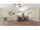 Bright dining room with table, chairs, and decorative accents at 12410 Ballentrae Forest Dr, Riverview, FL 33579