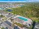 Community pool and clubhouse aerial view at 12410 Ballentrae Forest Dr, Riverview, FL 33579