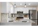 Modern kitchen with white cabinets, granite counters, and stainless steel appliances at 2139 Abby Ave, Spring Hill, FL 34609