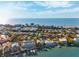 Aerial view of coastal neighborhood near the ocean at 2601 Bay Blvd, Indian Rocks Beach, FL 33785