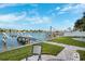 Enjoy waterfront views from the backyard patio, complete with a dock at 2601 Bay Blvd, Indian Rocks Beach, FL 33785