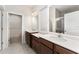 Double vanity bathroom with modern finishes and a shower at 6310 116Th E Ave, Parrish, FL 34219